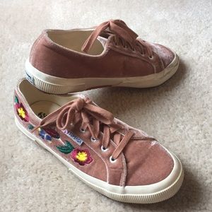superga velvet dusty rose